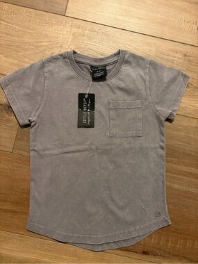 Little Bipsy Short Sleeve Pocket Tee in Light Gray